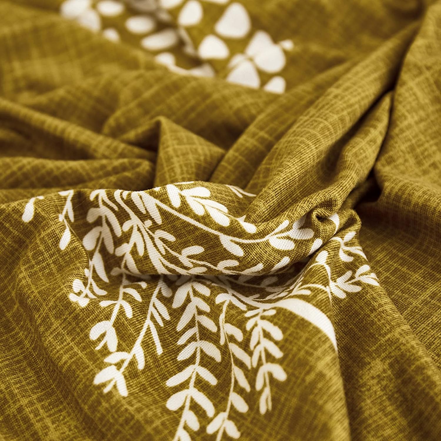Yellow Leaf L-Shape Sofa Cover - Stain Proof, Dust Proof, Super Strechable & Machine Washable