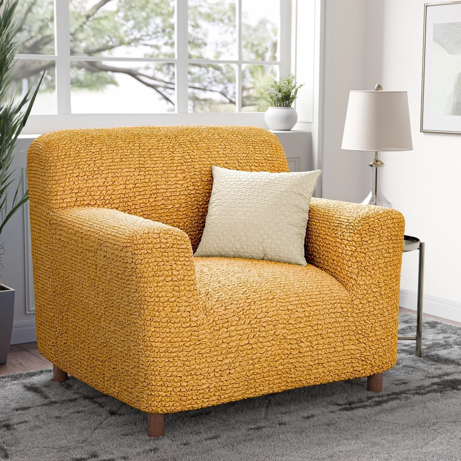 Bouncy Cappuccino Sofa Cover - Dustproof Water-Proof Streachable - Microfibra Collection (Copy)