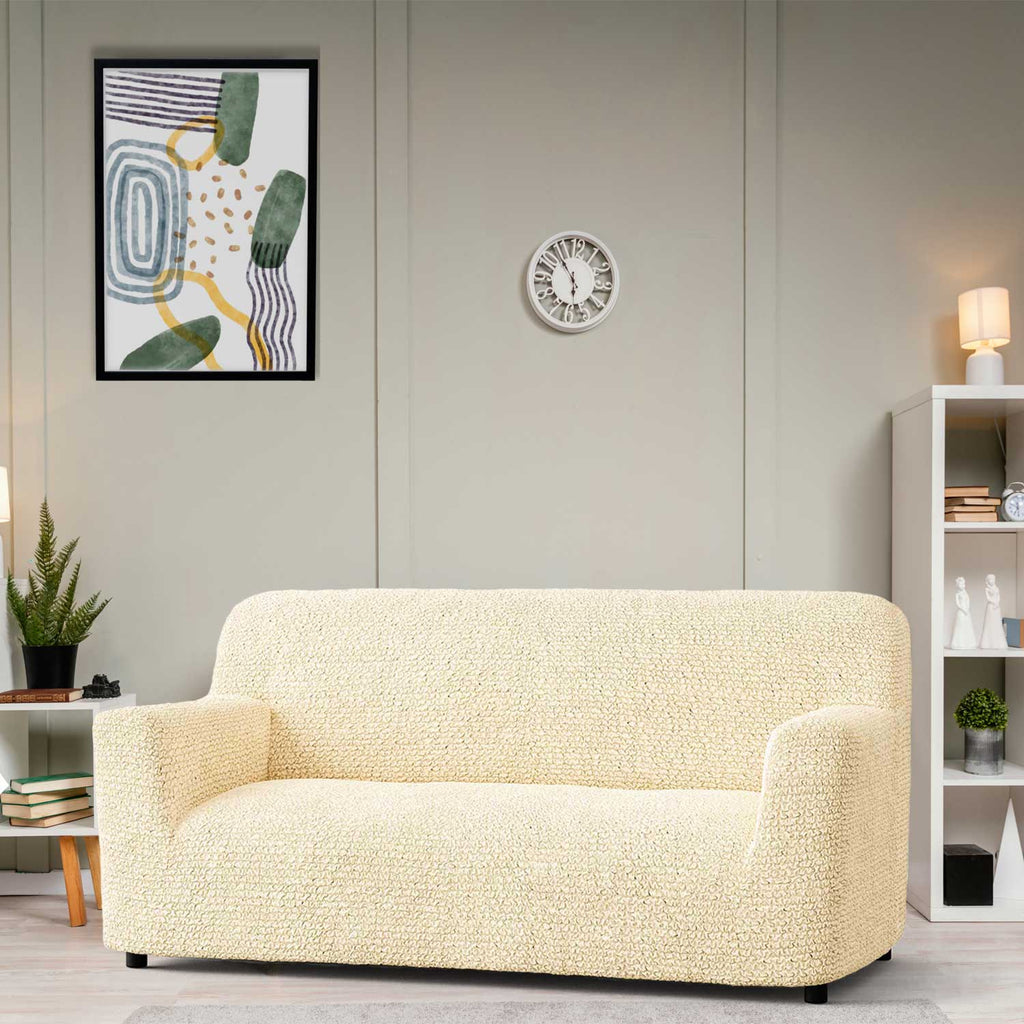 Bouncy Beige Sofa Cover - Dustproof Water-Proof Streachable - Microfibra Collection