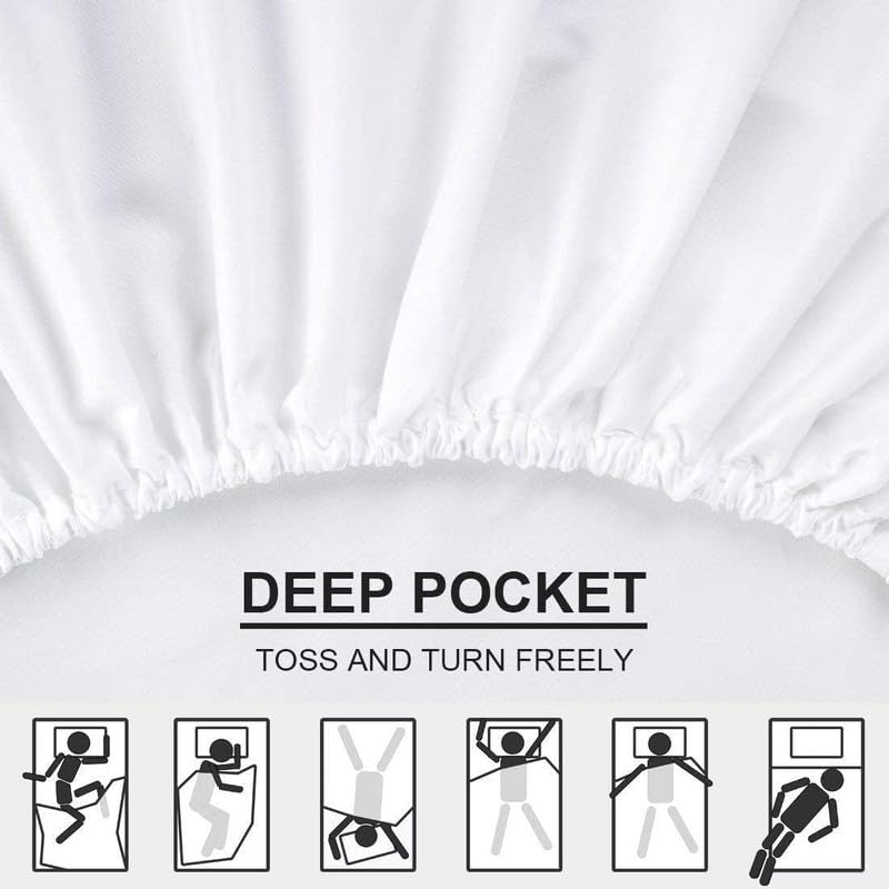 Waterproof Mattress Protector - Dustproof & Allergen Guard Fitted Bedsheet