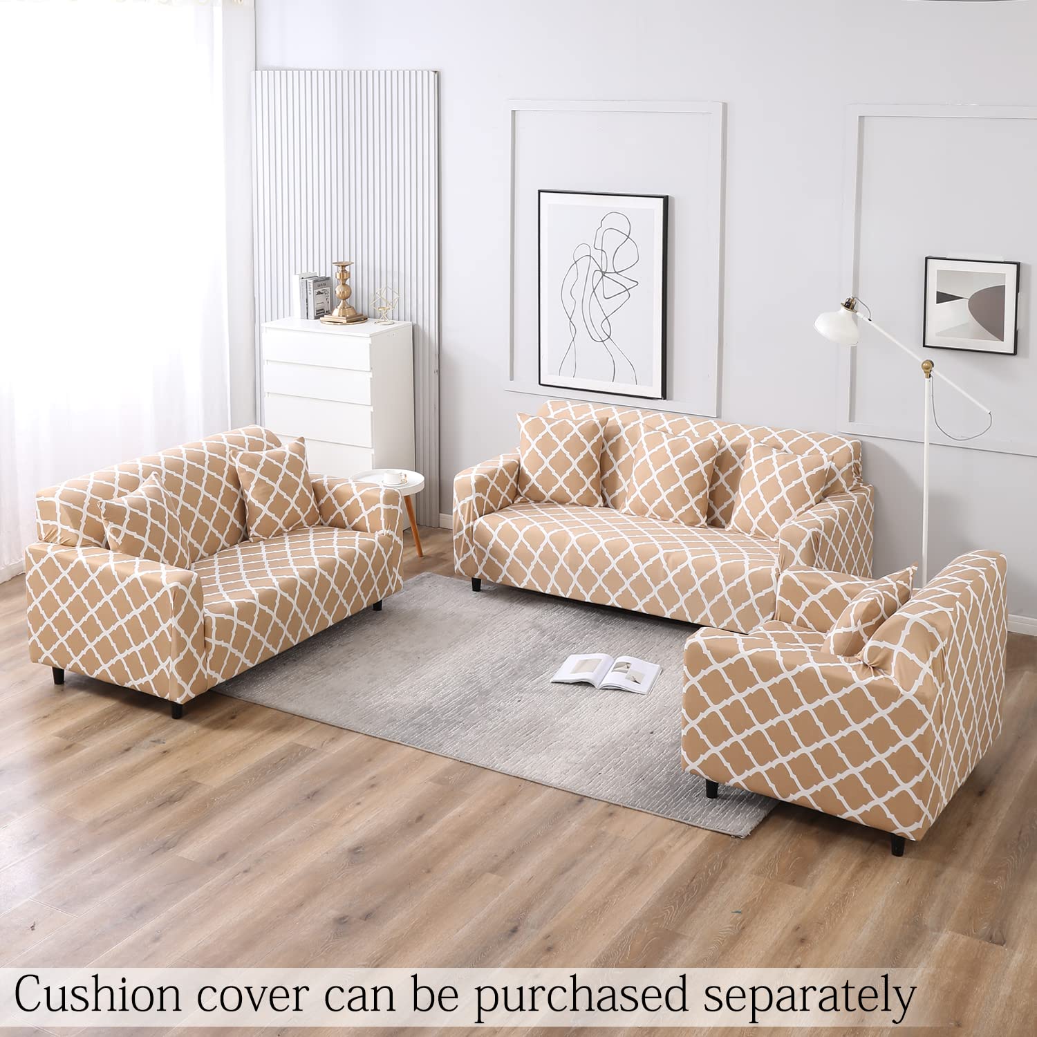Cream Diamond - Luxury Quality Strechable & Dust-proof Sofa Cover