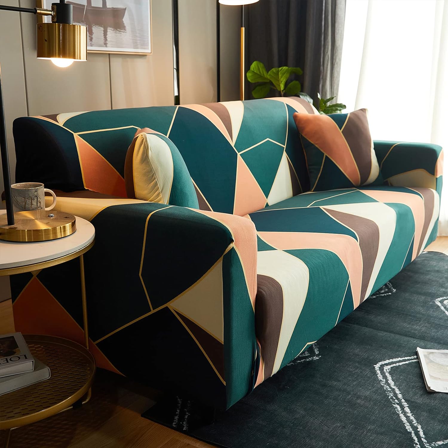Peach Prism - Luxury Quality Strechable & Dust-proof Sofa Cover