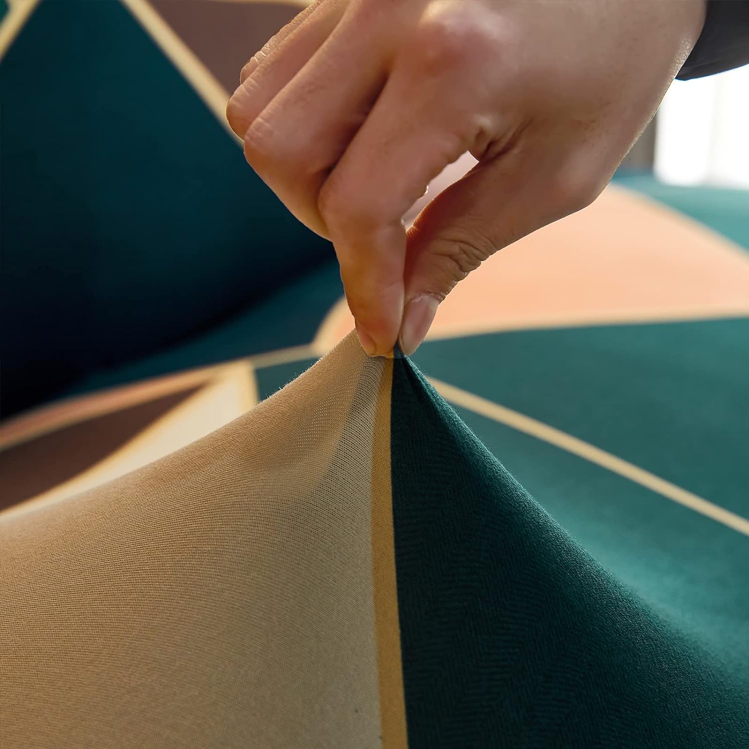 Peach Prism - Luxury Quality Strechable & Dust-proof Sofa Cover