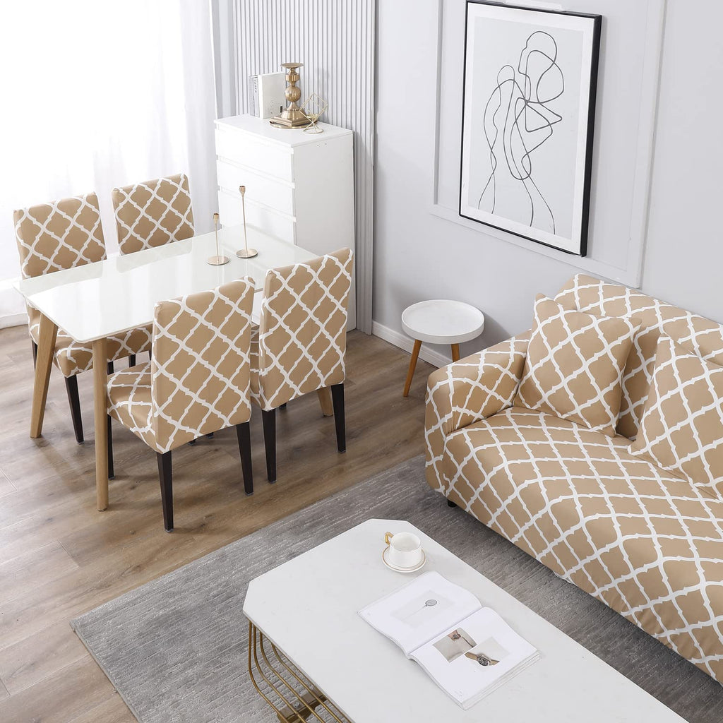 Cream Diamond - Luxury Quality Strechable & Dust-proof Sofa Cover