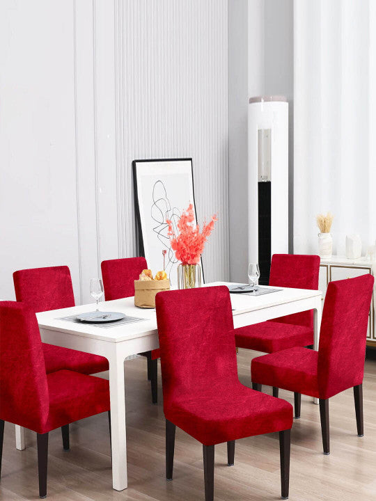 Maroon Solid Chair Cover