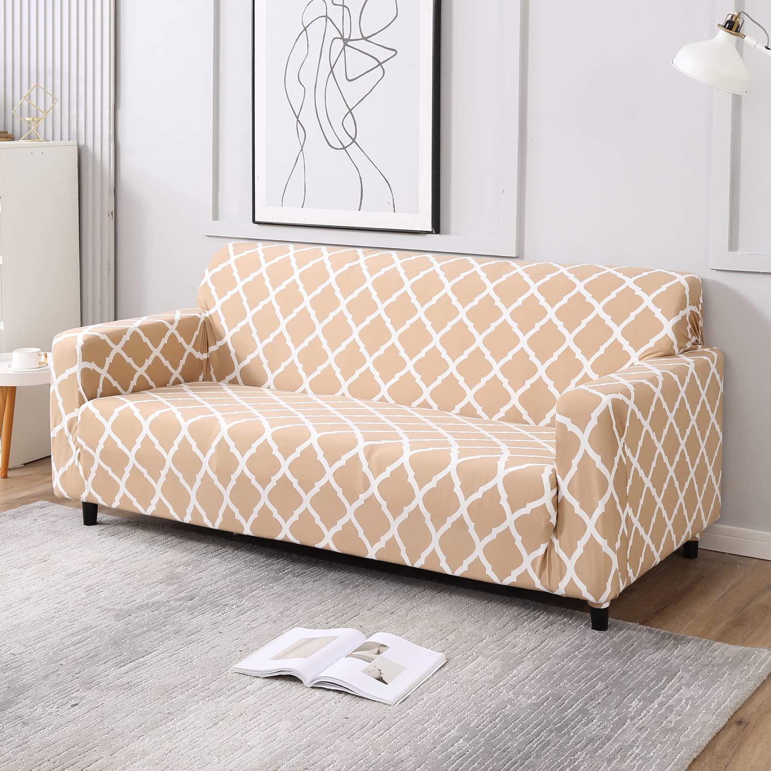 Cream Diamond - Luxury Quality Strechable & Dust-proof Sofa Cover