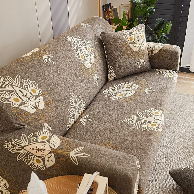 Beige Brocade - Luxury Quality Strechable & Dust-proof Sofa Cover