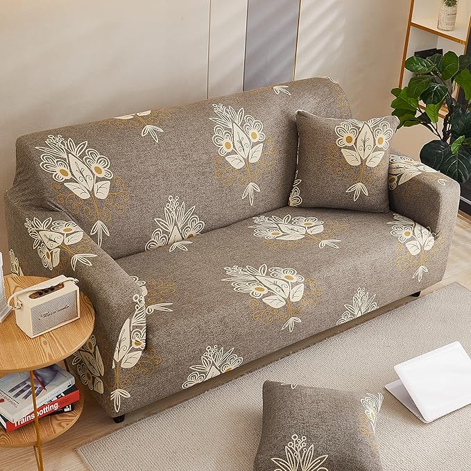 Beige Brocade - Luxury Quality Strechable & Dust-proof Sofa Cover