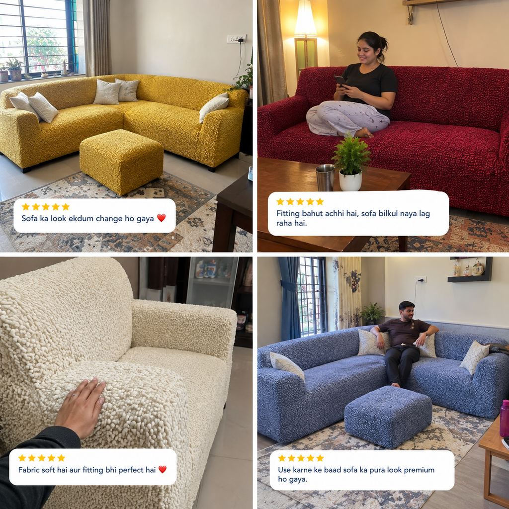 Bouncy Blueberry Sofa Cover - Dustproof Water-Proof Streachable - Microfibra Collection