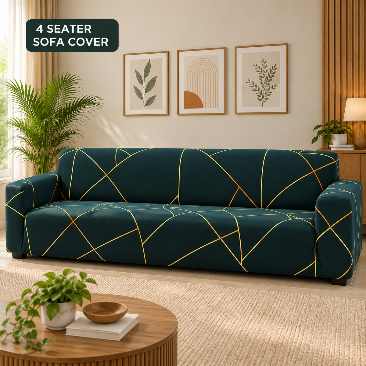 Prism Gold - Luxury Quality Strechable & Dust-proof Sofa Cover