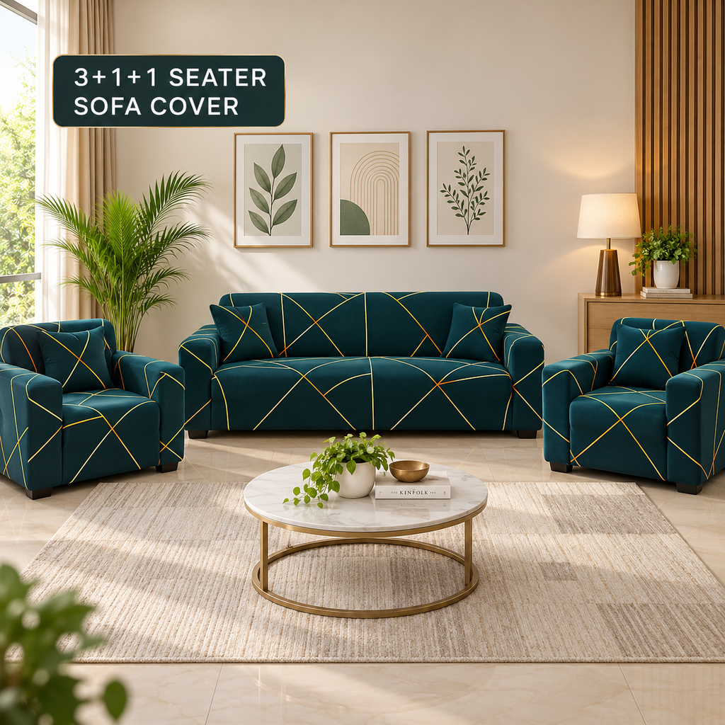 Prism Gold - Luxury Quality Strechable & Dust-proof Sofa Cover