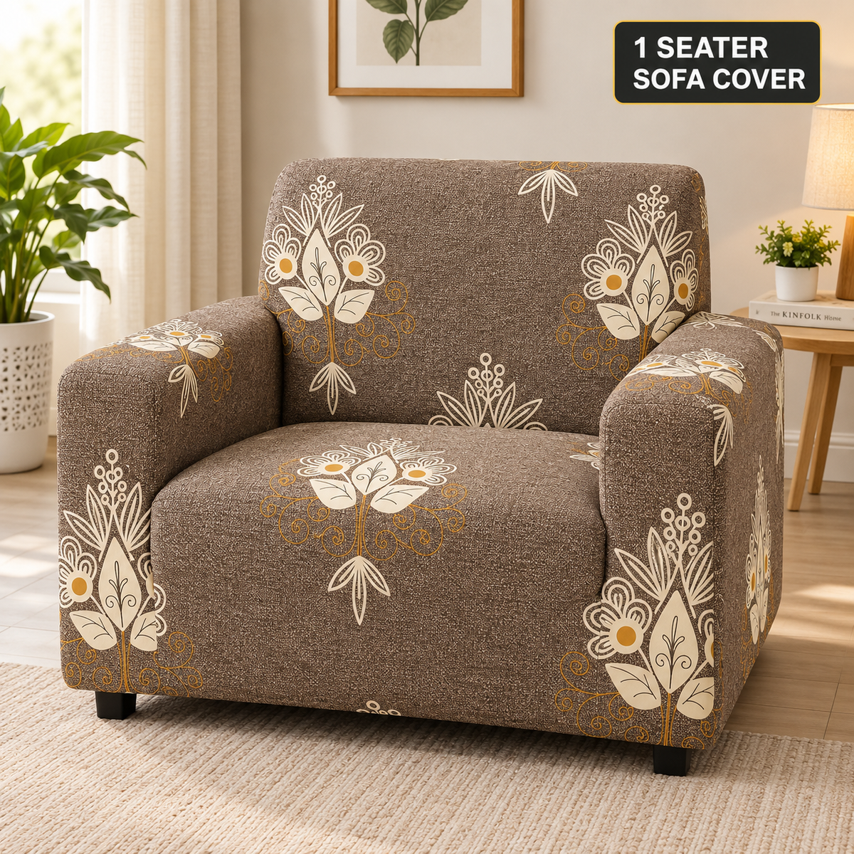 Beige Brocade - Luxury Quality Strechable & Dust-proof Sofa Cover