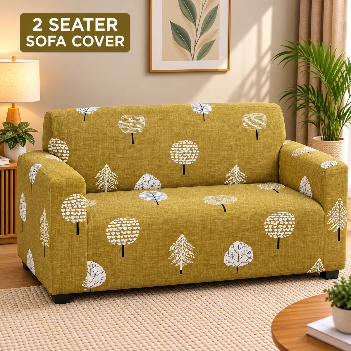 Musturd Leaf - Luxury Quality Strechable & Dust-proof Sofa Cover