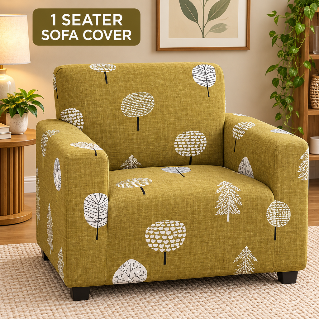 Musturd Leaf - Luxury Quality Strechable & Dust-proof Sofa Cover