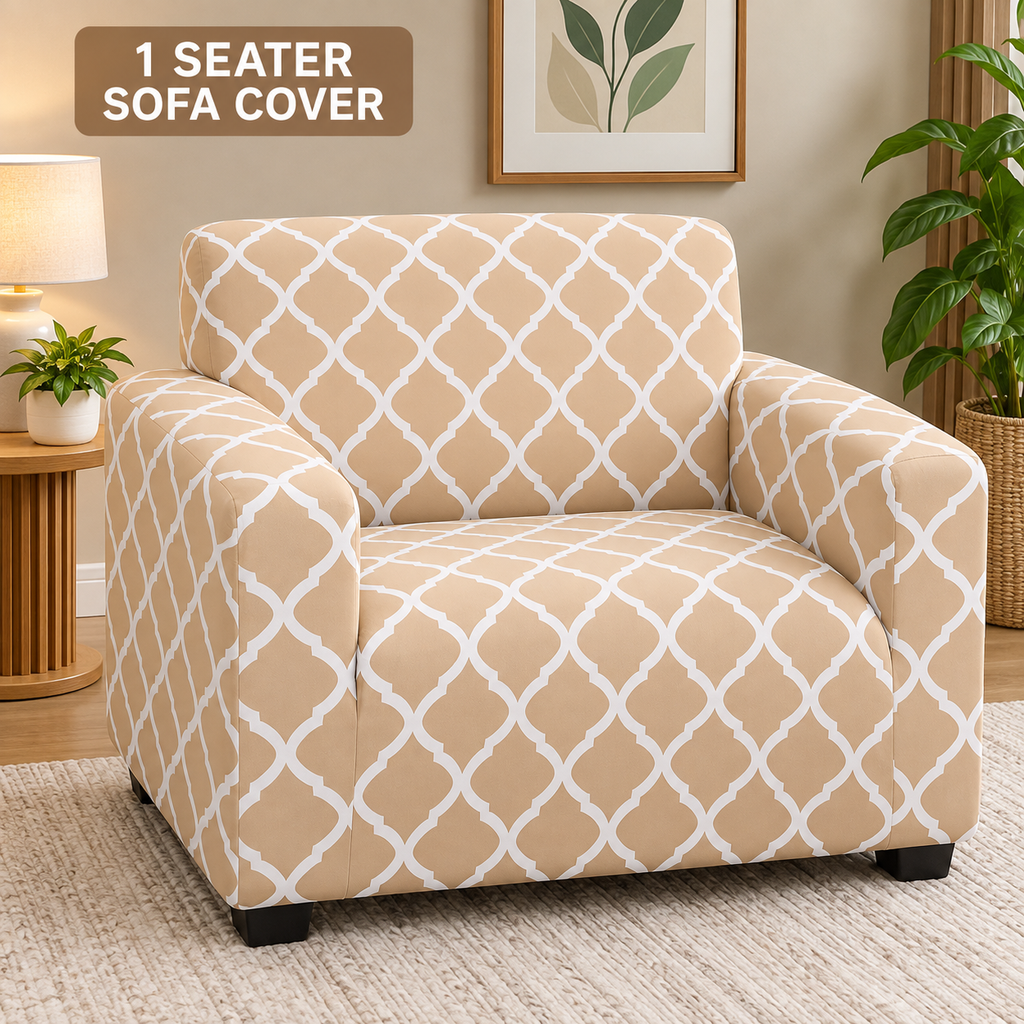 Cream Diamond - Luxury Quality Strechable & Dust-proof Sofa Cover