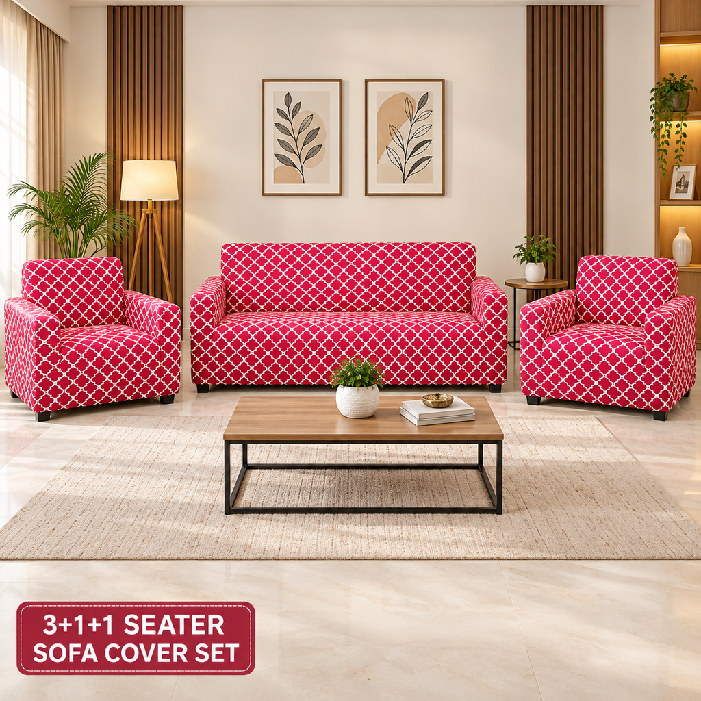 Red Diamond - Luxury Quality Strechable & Dust-proof Sofa Cover
