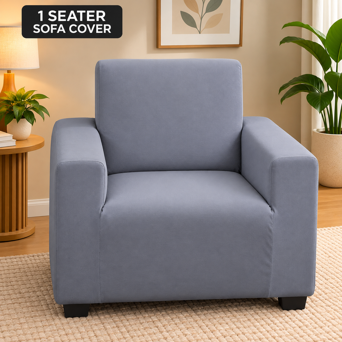 Grey Solid - Luxury Quality Strechable & Dust-proof Sofa Cover