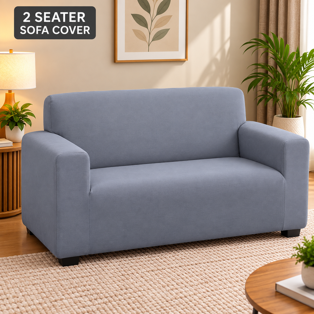 Grey Solid - Luxury Quality Strechable & Dust-proof Sofa Cover