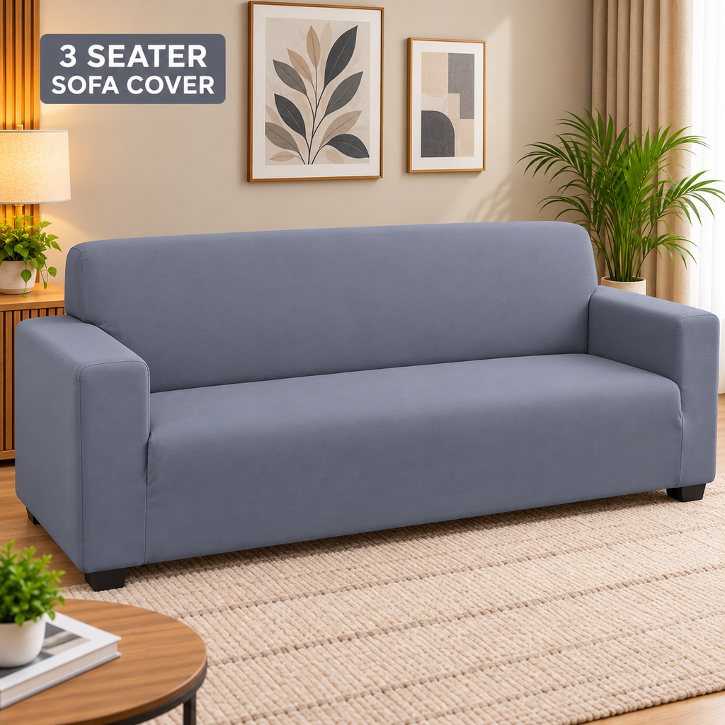 Grey Solid - Luxury Quality Strechable & Dust-proof Sofa Cover