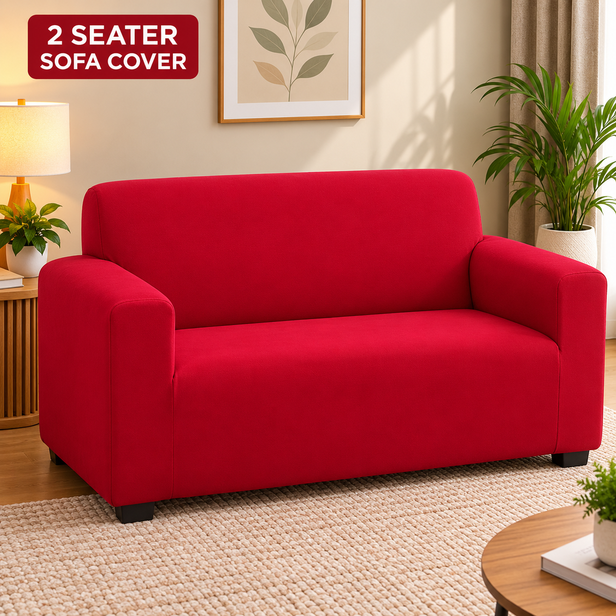 Maroon Solid - Luxury Quality Strechable & Dust-proof Sofa Cover