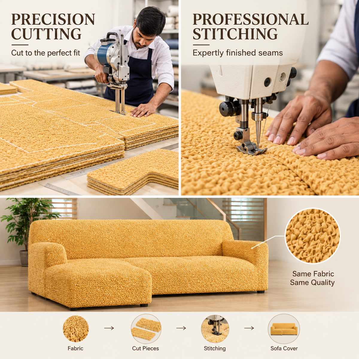Bouncy Cappuccino Sofa Cover - Dustproof Water-Proof Streachable - Microfibra Collection (Copy)