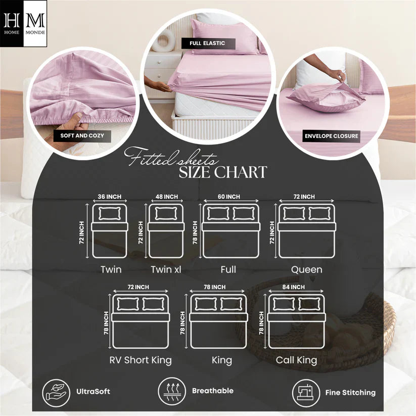 Waterproof Mattress Protector - Dustproof & Allergen Guard Fitted Bedsheet