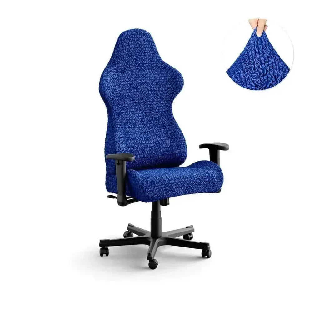 Bubble Blue Chair Cover - Fit For All Size Office Chair Slipcover, Microfibra Collection