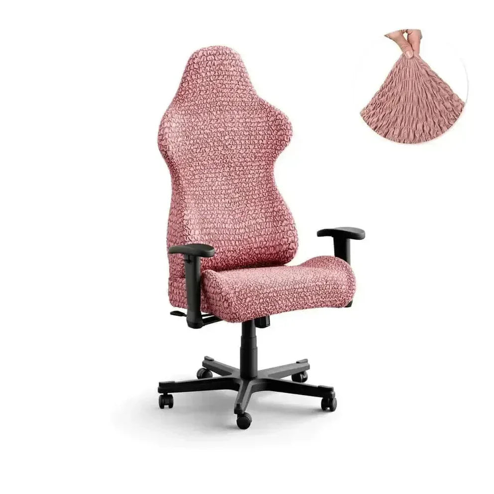 Bubble Coral Pink Chair Cover - Fit For All Size Office Chair Slipcover, Microfibra Collection