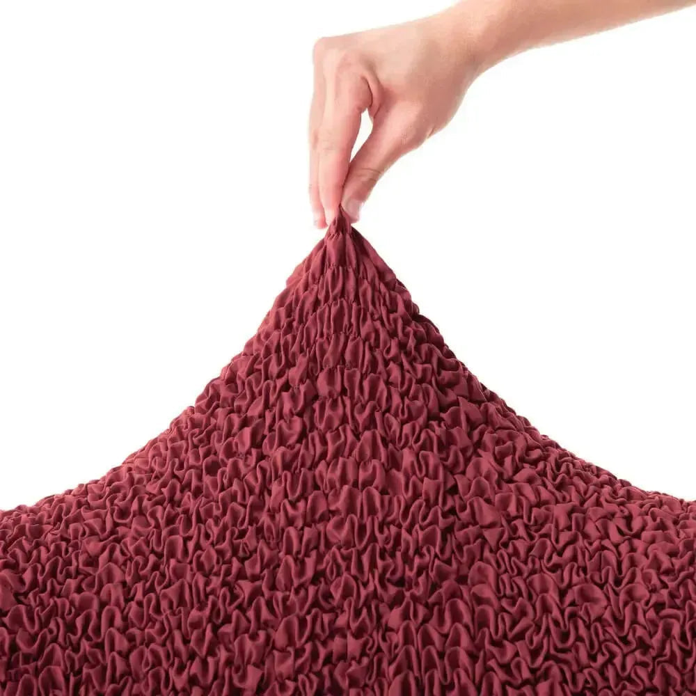 Maroon Solid - Corner Sofa Slipcover, Microfibra Collection