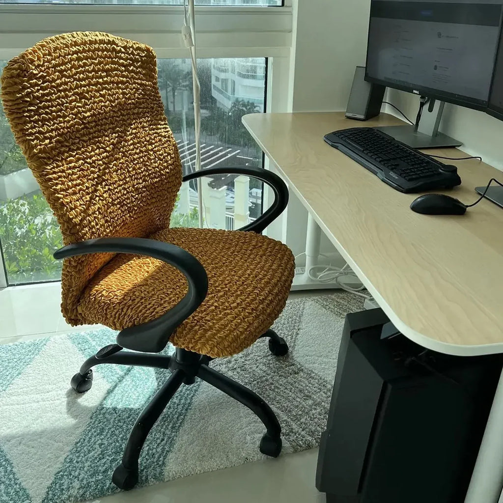 Bubble Coral Pink Chair Cover - Fit For All Size Office Chair Slipcover, Microfibra Collection