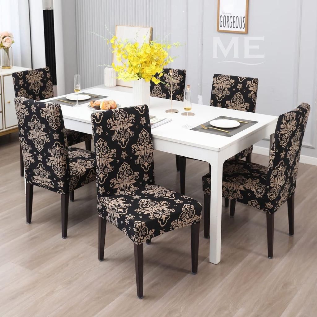 Black Brocade Chair Cover