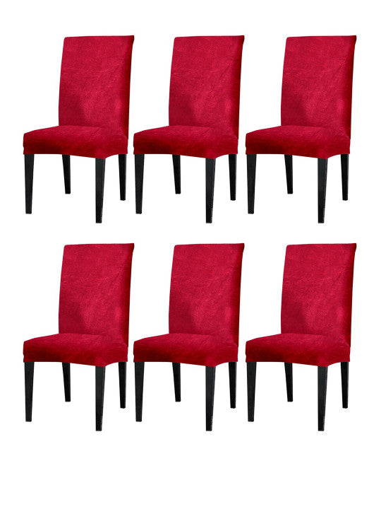 Maroon Solid Chair Cover