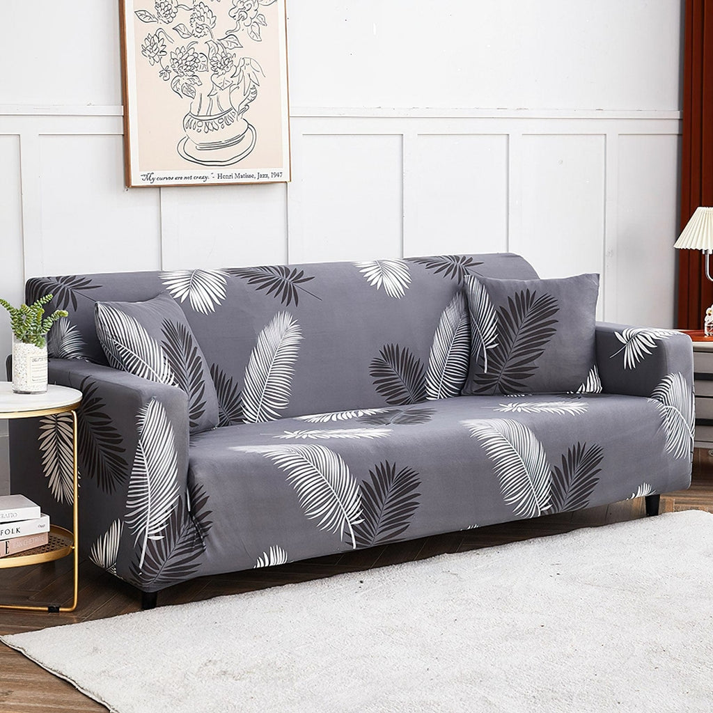 Charcoal Fern - Luxury Quality Strechable & Dust-proof Sofa Cover