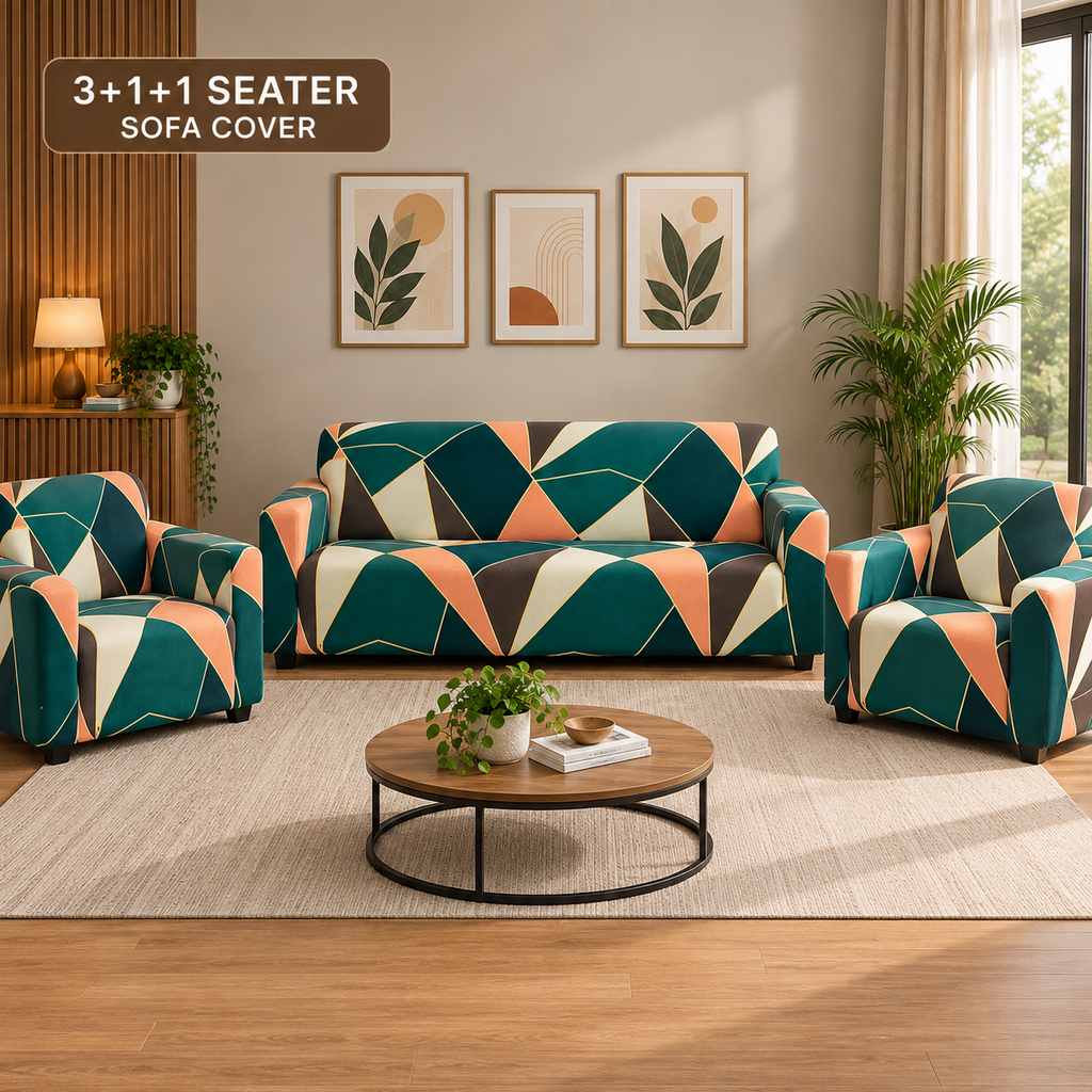Peach Prism - Luxury Quality Strechable & Dust-proof Sofa Cover