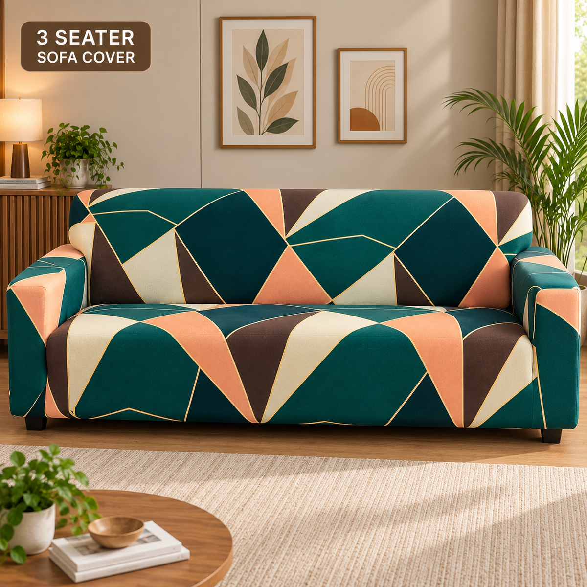 Peach Prism - Luxury Quality Strechable & Dust-proof Sofa Cover