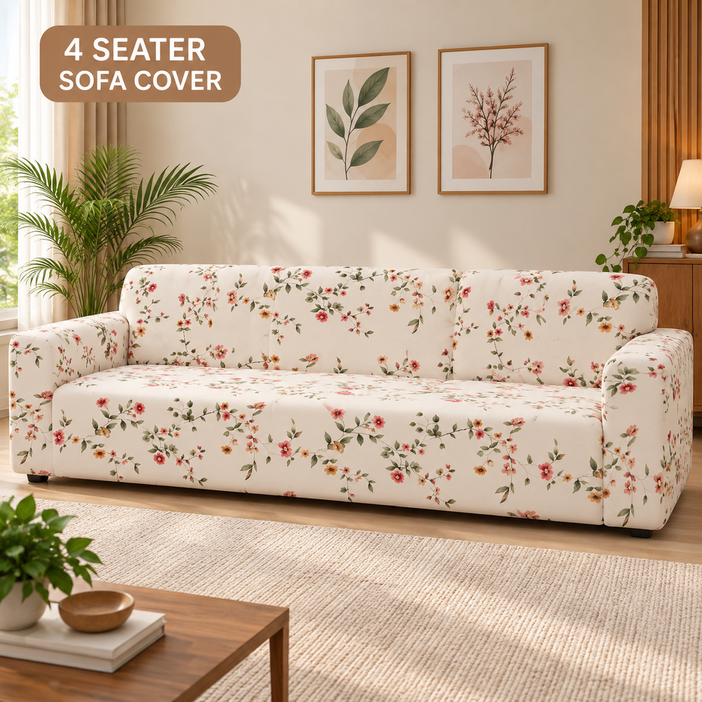 Cream Dream - Luxury Quality Strechable & Dust-proof Sofa Cover