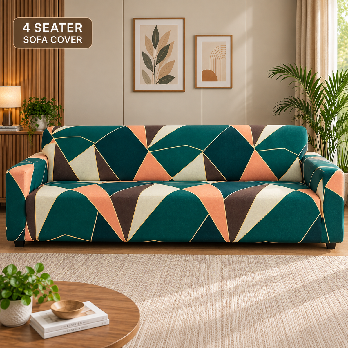 Peach Prism - Luxury Quality Strechable & Dust-proof Sofa Cover