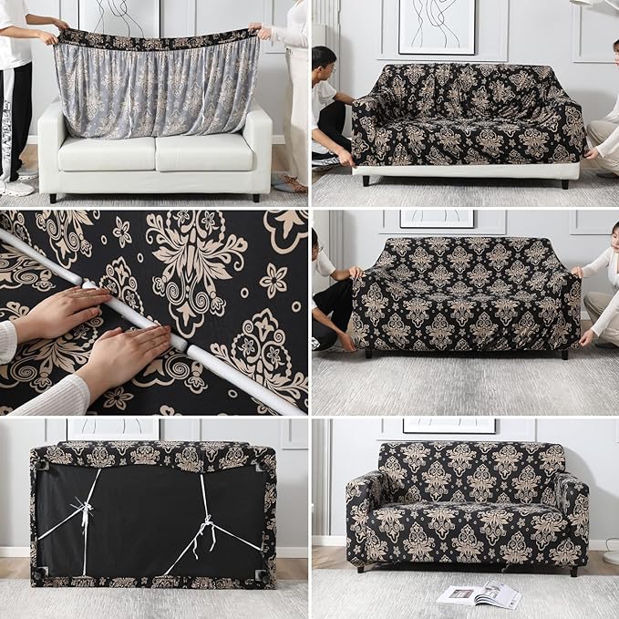 Cross Blue - Luxury Quality Strechable & Dust-proof Sofa Cover
