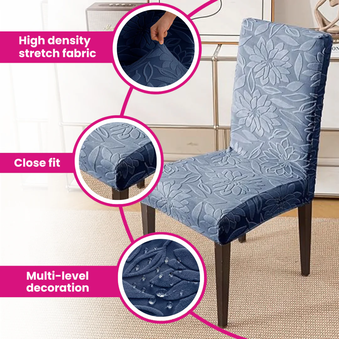 Majestic Jacquard Musturd Elastic Chair Cover – Stretchable, Dustproof, Machine Washable