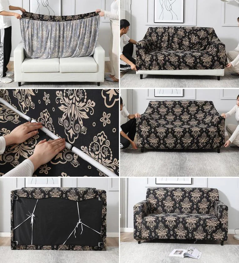 Prism Gold - Luxury Quality Strechable & Dust-proof Sofa Cover